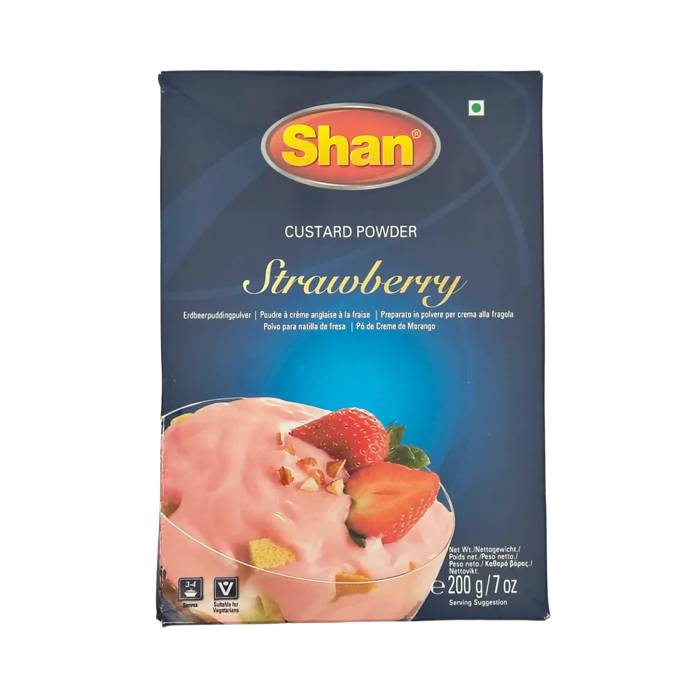 Budyń truskawkowy w proszku Custard Powder Strawberry Shan 200g