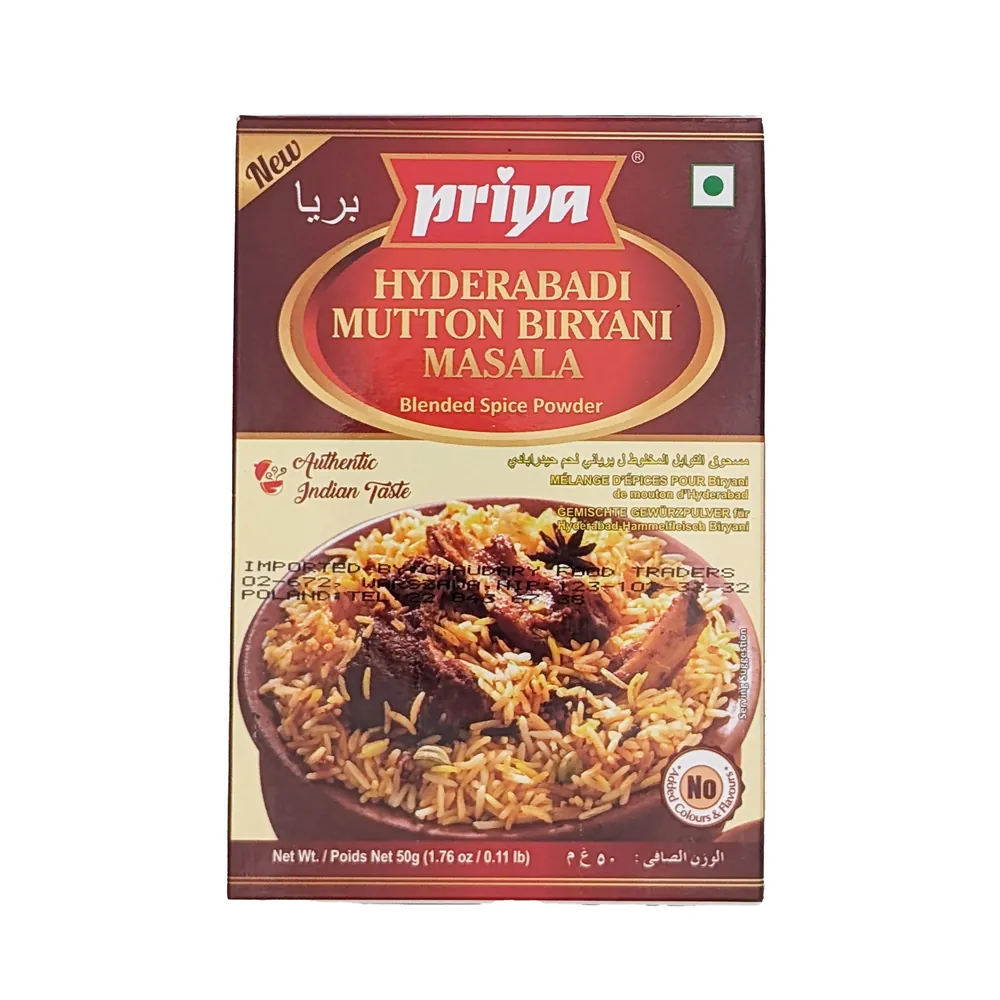 Mieszanka przypraw Hyderabadi Mutton Biryani Masala Priya 50g