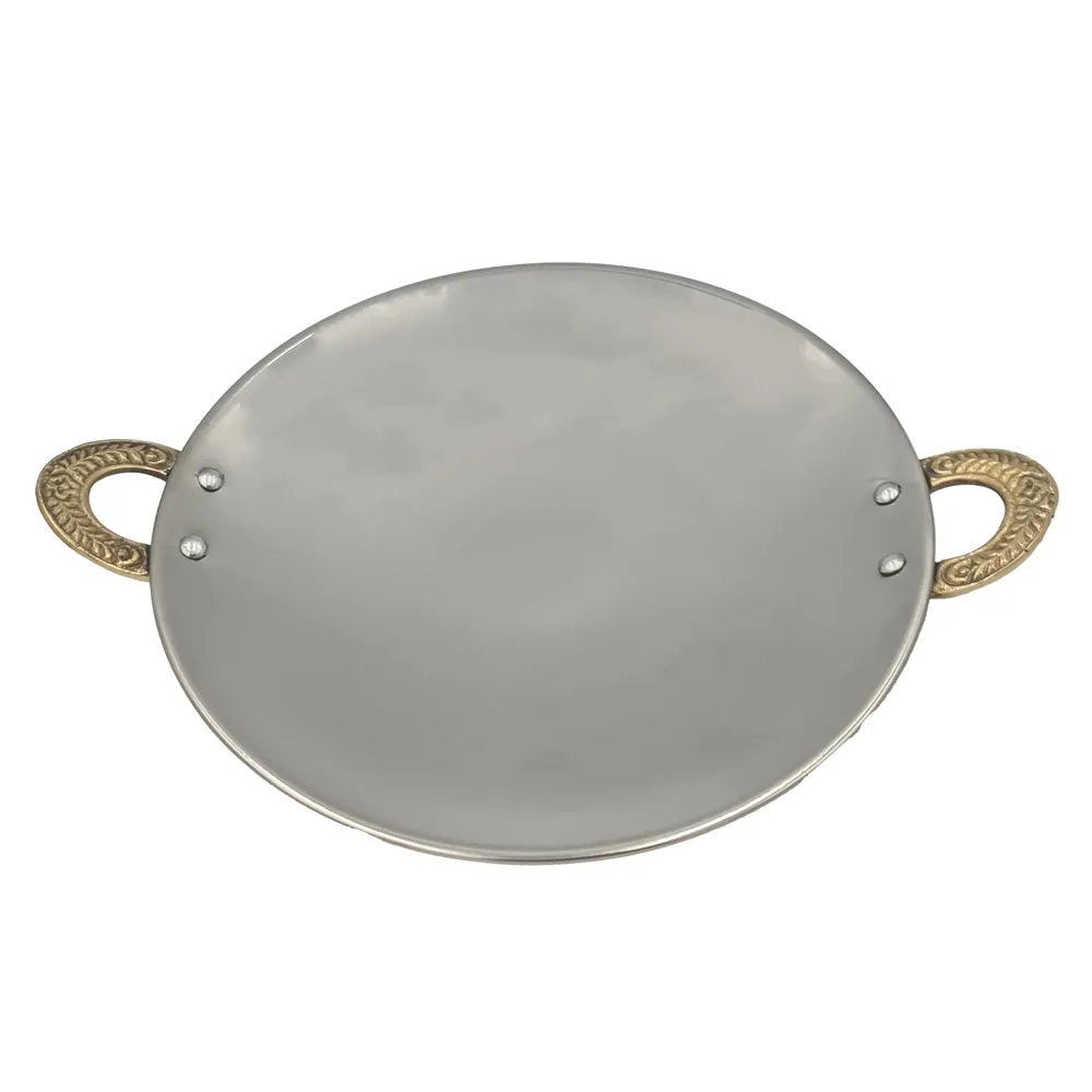 Talerz do serwowania potraw miedziany Copper Serving Plate Fern 20cm SB-52