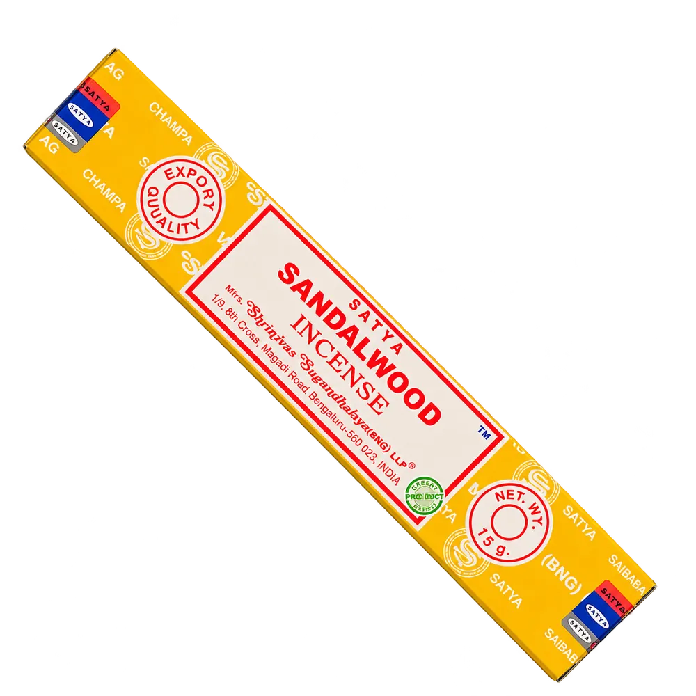 Natural Sandalwood Incense Sticks 15g Satya