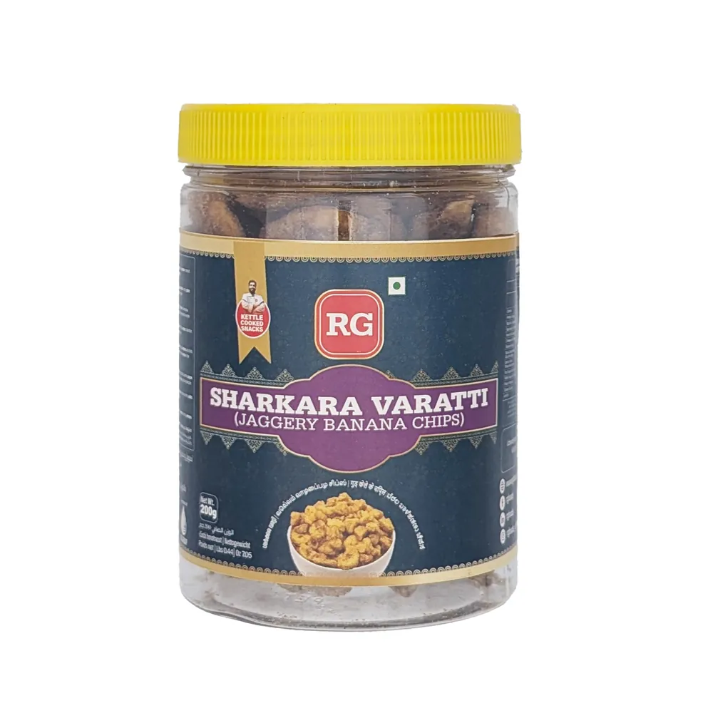 Chipsy bananowe w Jaggery Banana Chips Sharkara Varatti RG 200g