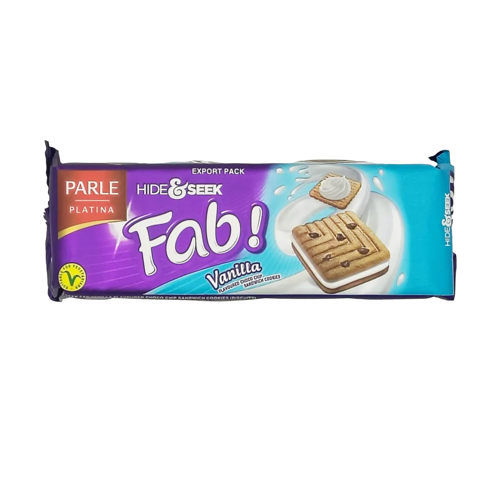 Ciastka z kremem waniliowym Hide&Seek Fab! Parle 112g