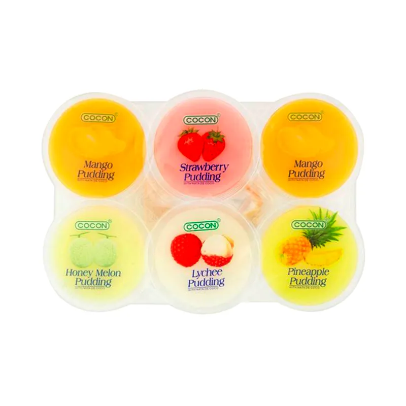 Deser z żelu kokosowego o smaku wieloowocowym Pudding Cocon 480g