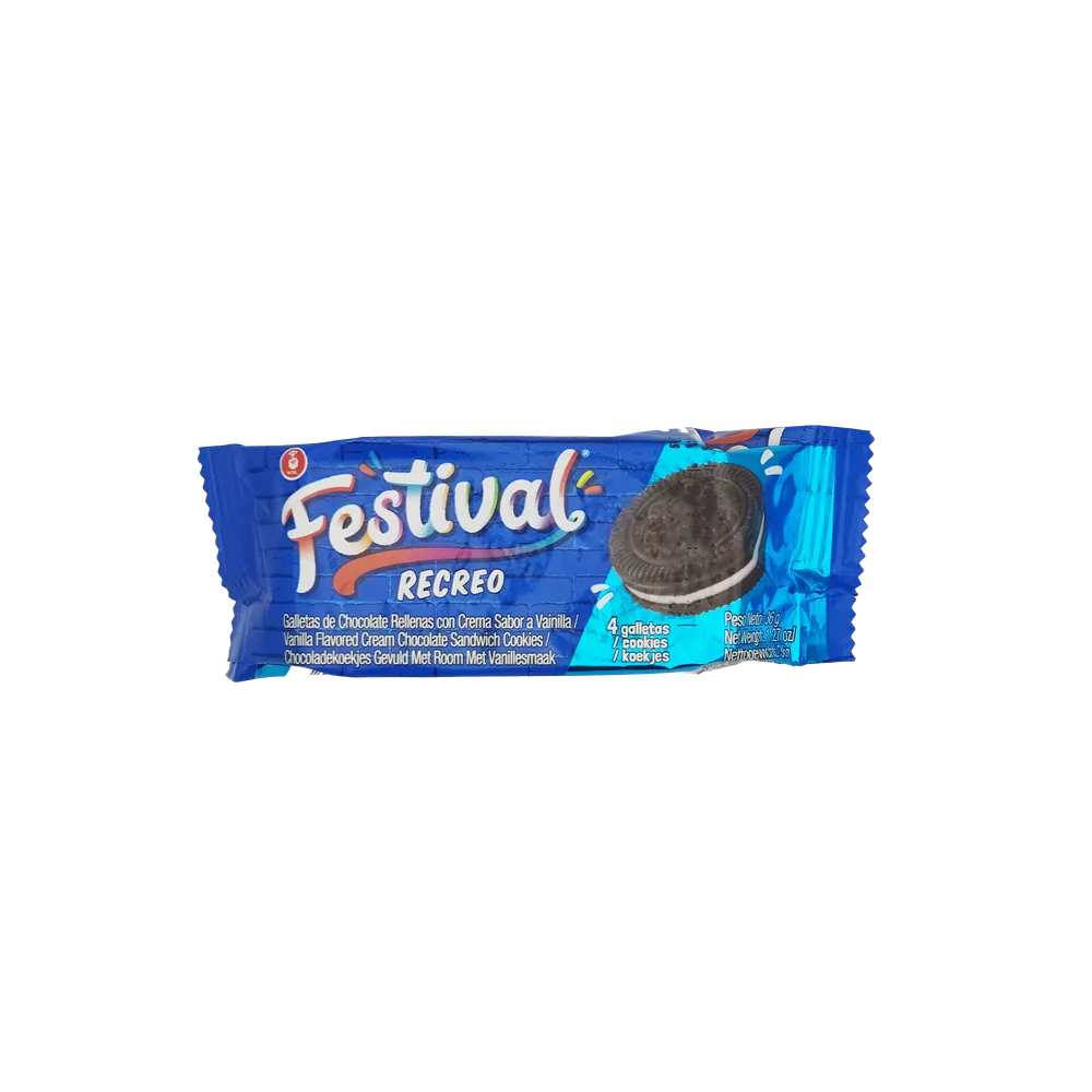 Recreo Vainilla |Sandwich Cookies Festival Noel 36g