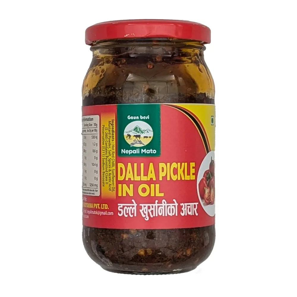 Marynowane papryczki czereśniowe Dalla Pickle In Oil Nepali Mato 350g