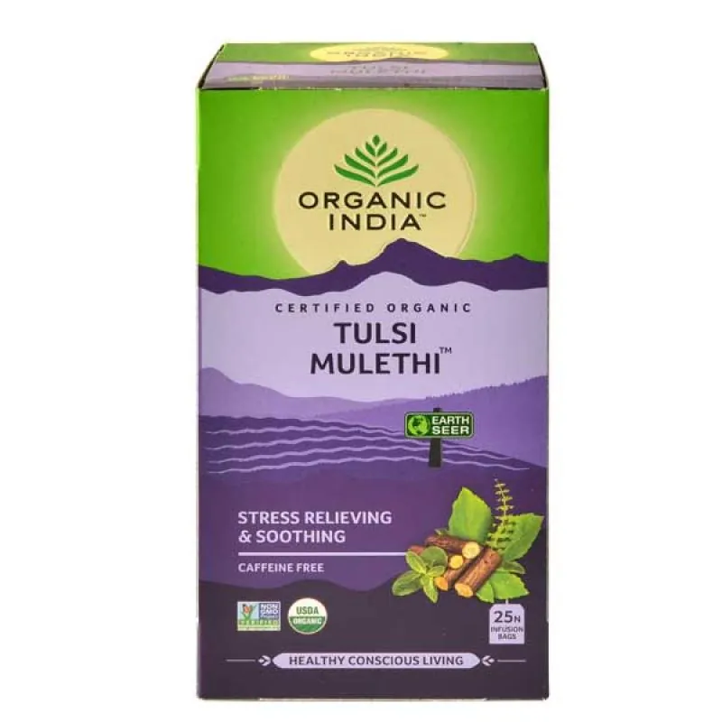 Herbata z lukrecją Tulsi Licorice Spice Organic India 25 torebek