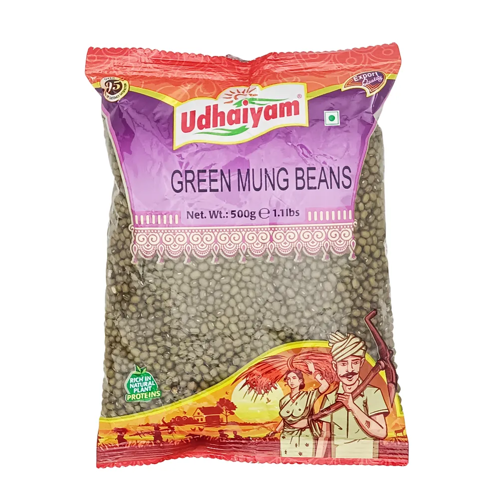 Fasola zielona niełuskana Green Mung Bean Udhaiyam 500g