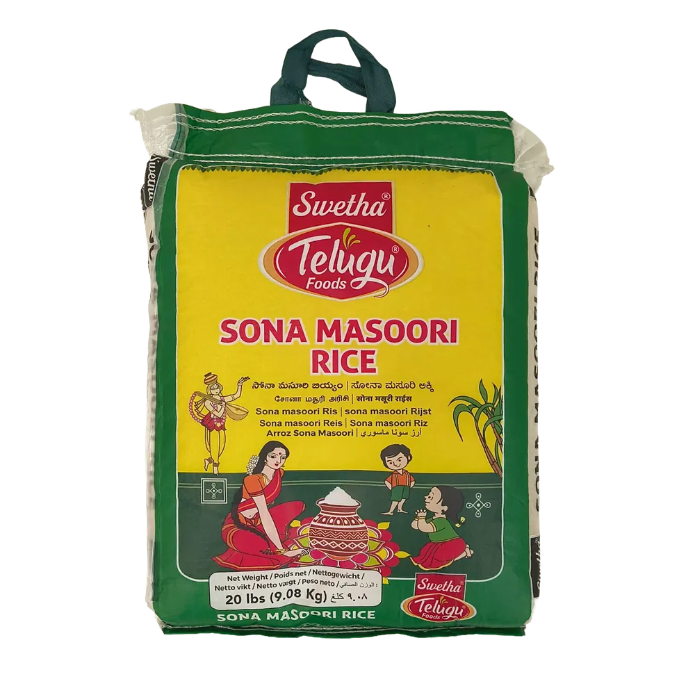 Sona Masoori Rice Telugu Foods 9.08kg