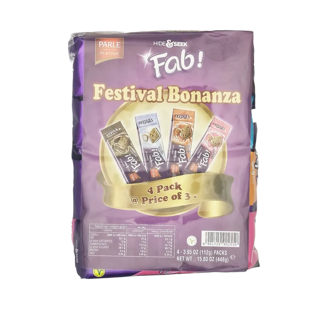 Zestaw Ciastek z kremem Hide&Seek Fab! Parle 448g