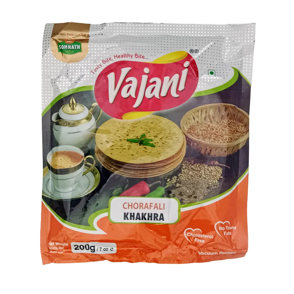 Indian Crackers Chorafali Khakhra Vajani 200g