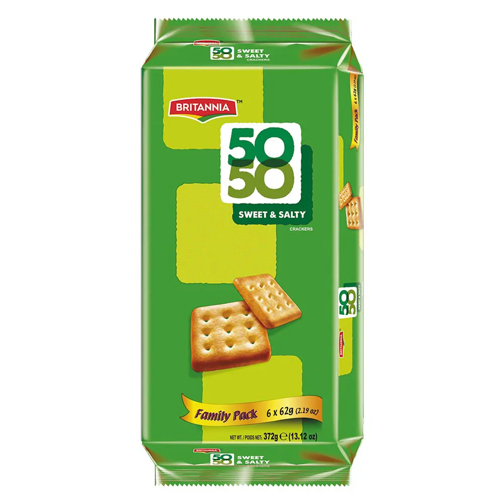 Krakersy słodko słone 50-50 Britannia 372g