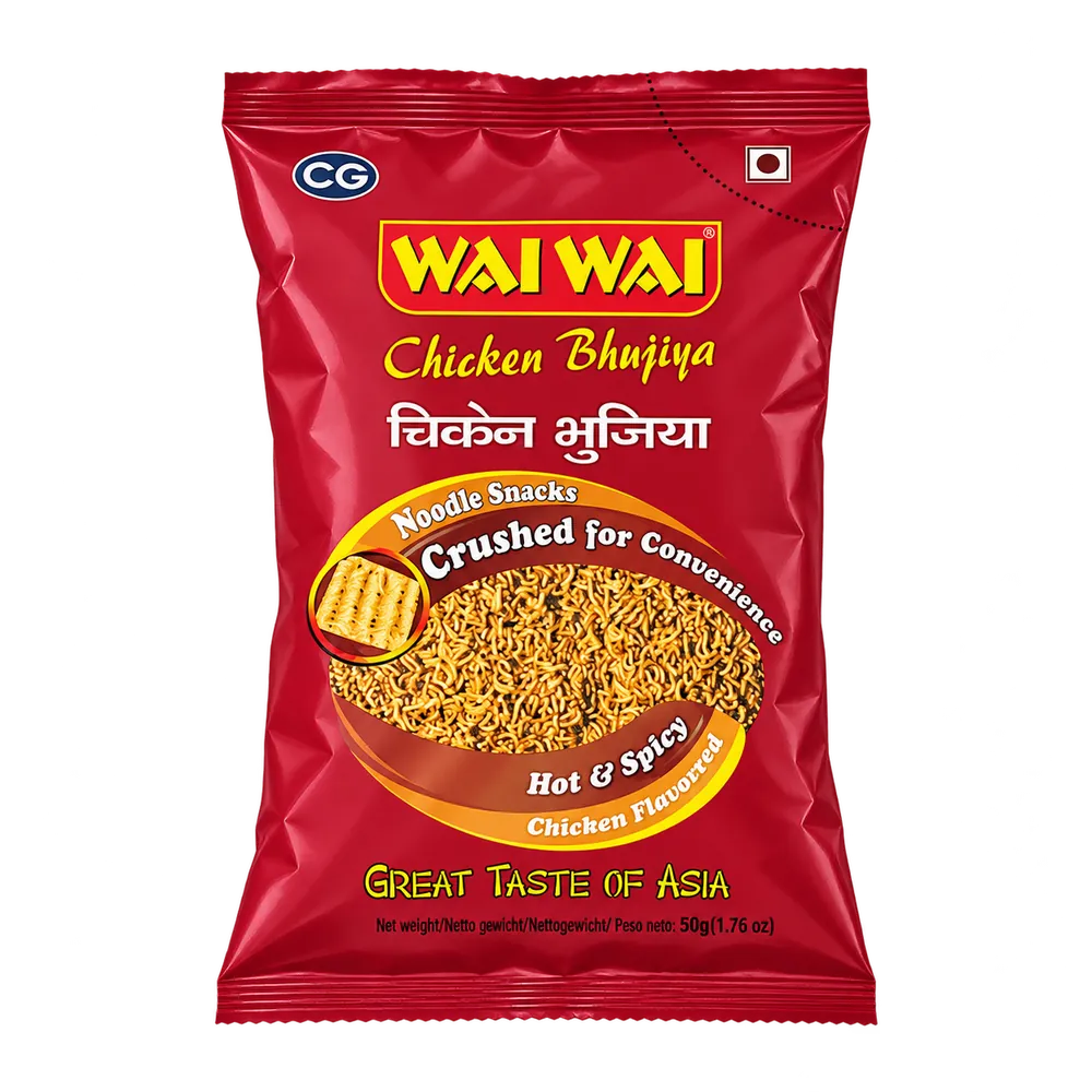 Nepalska przekąska o smaku kurczaka Chicken Bhujia Wai Wai 50g