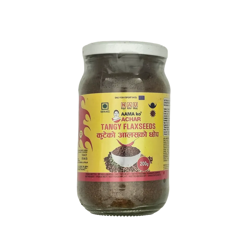 Prażone siemię lniane w pikantnej przyprawie Tangy Flaxseeds Aama Ko Achar 200g