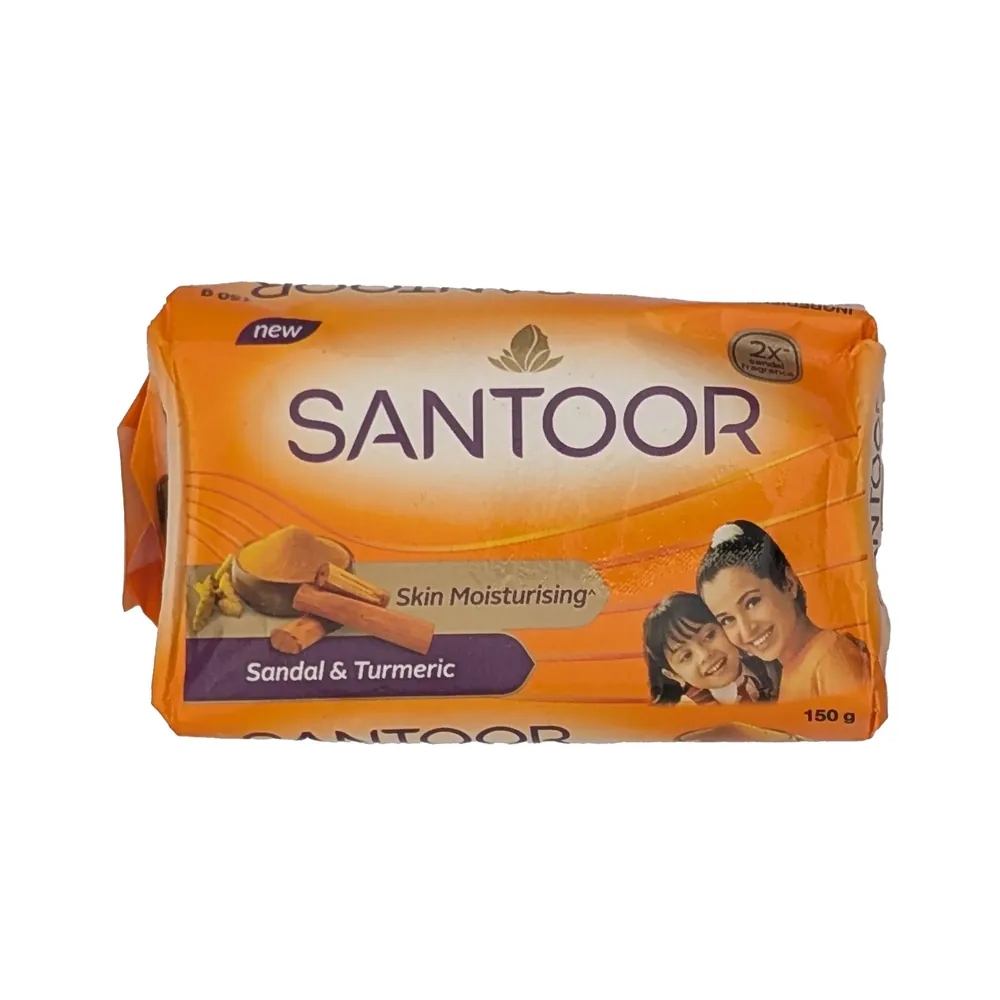 Sandal Soap with Turmeric Sandal Soap Santoor 150g