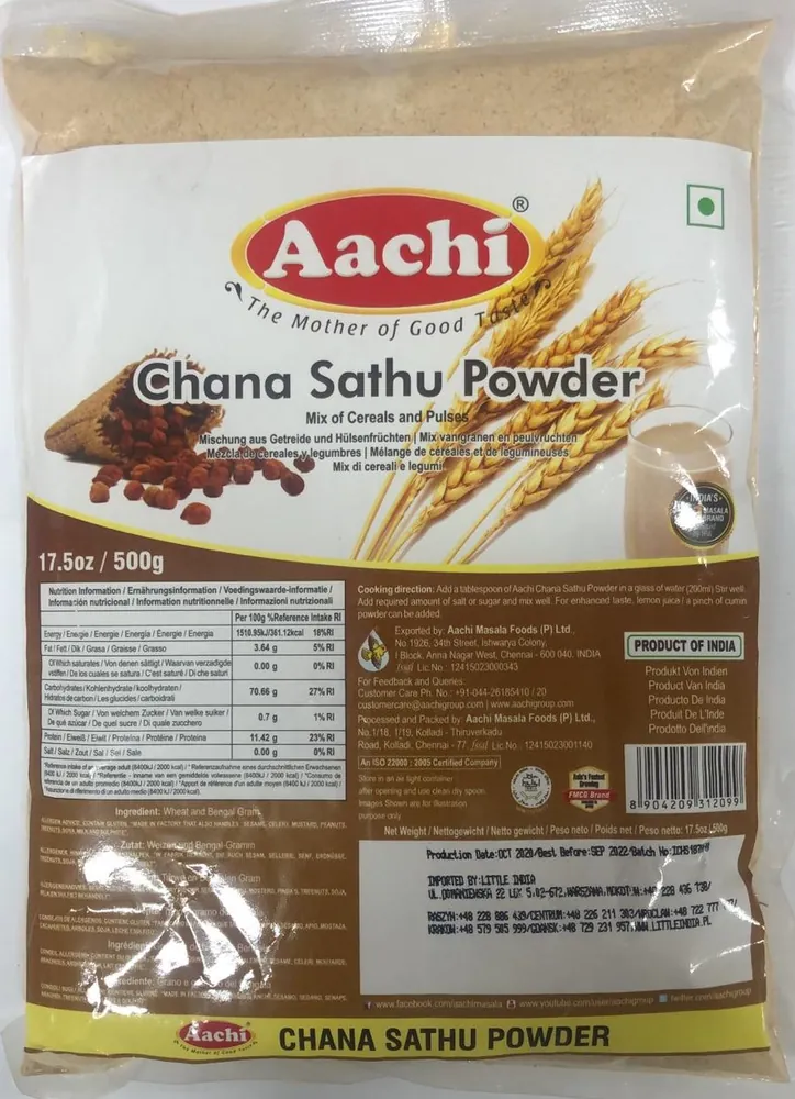 Mąka z prażonej ciecierzycy Chana Sathu Powder Aachi 500g