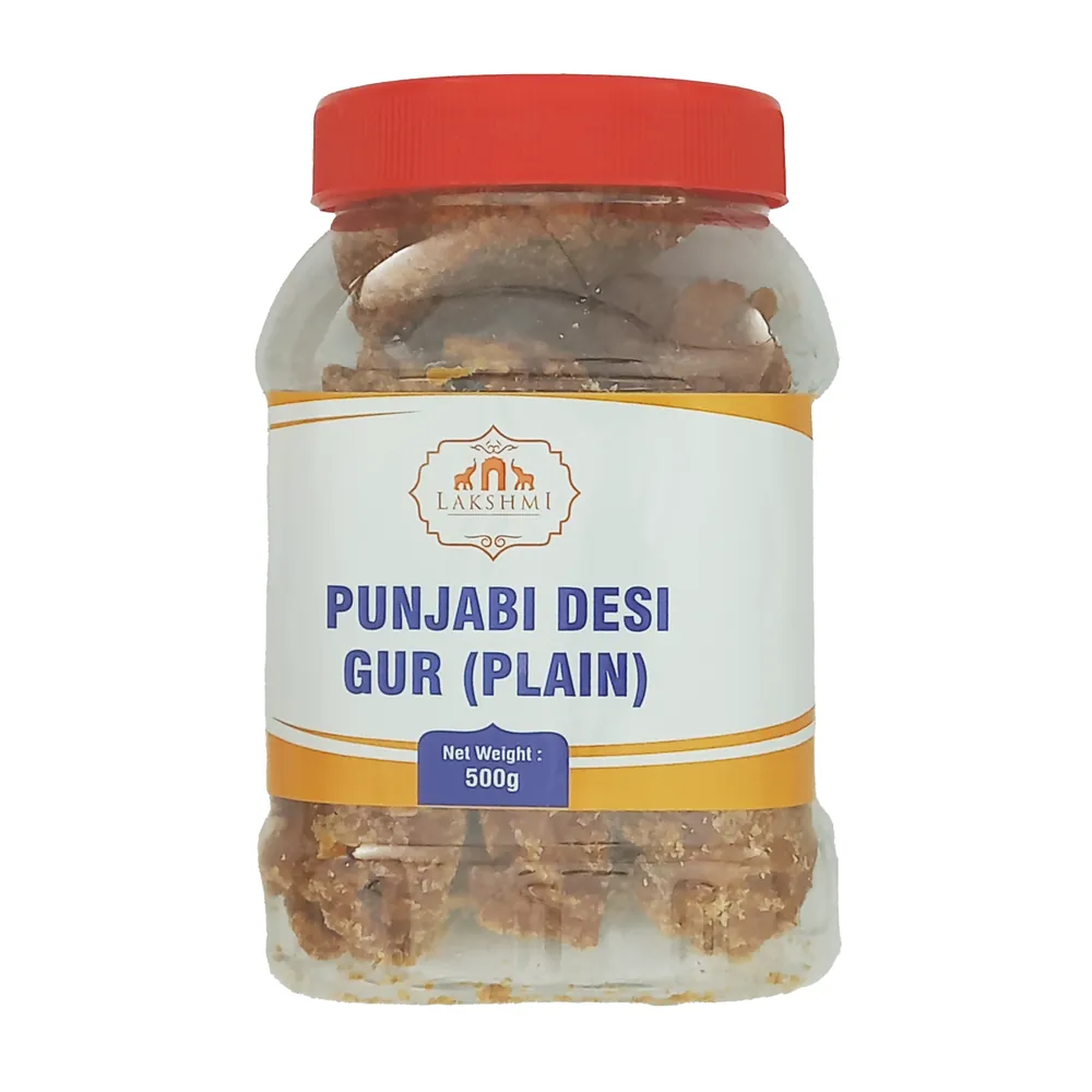 Punjabi Desi Gur Plain Lakshmi Cane Sugar Cubes 500g