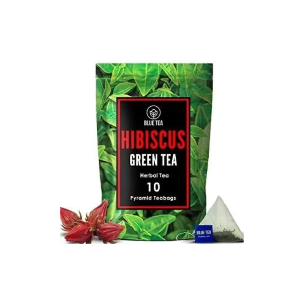 Hibiscus Green Tea Blue Tea 10 Pyramid Teabags
