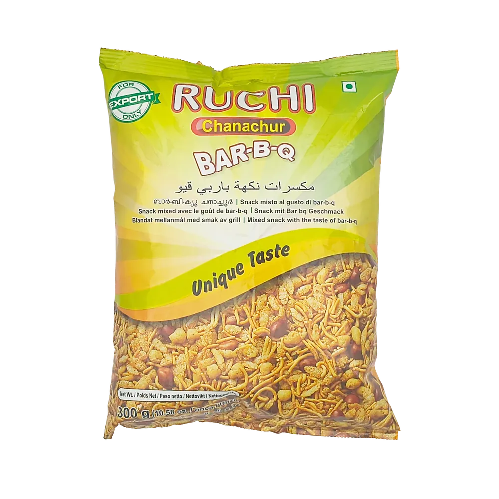 Indian very spicy snack Chanachur Bar-B-Q Ruchi 300g