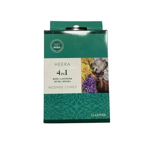 Four in One Incense Cones Heera 12 pcs
