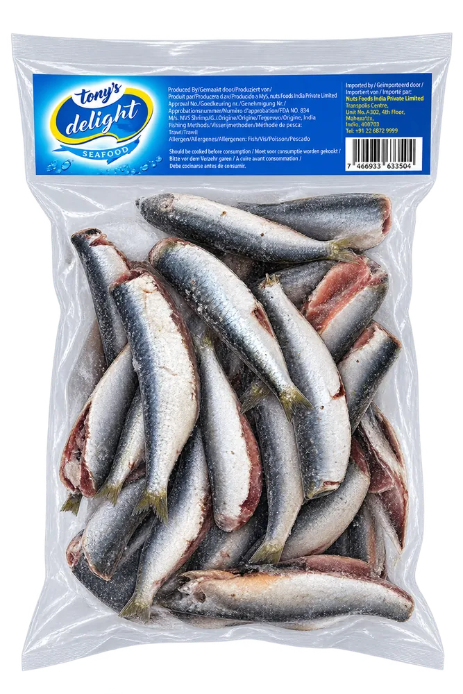 Frozen Sardine H/L Cleaned Tony’s Delight Seafood 770g