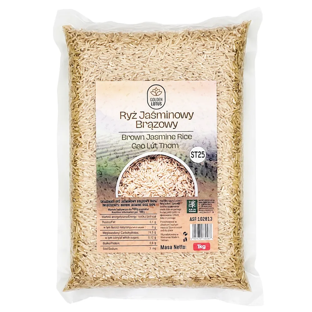 Brown Jasmine Rice Golden Lotus 1kg