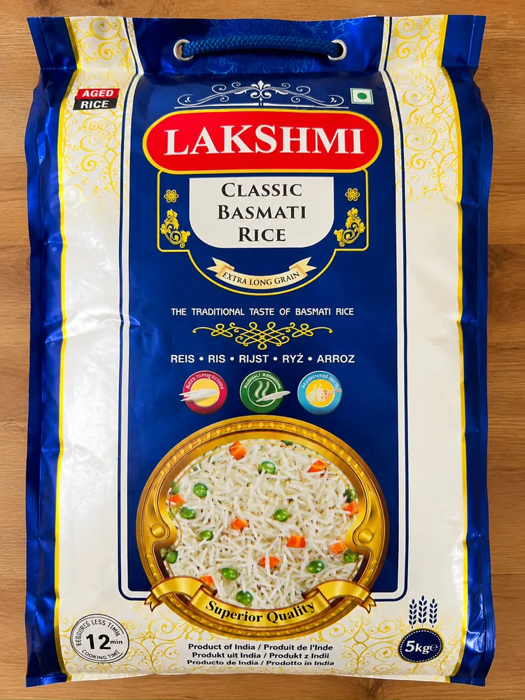 Basmati Rice Super Extra Long Grain Lakshmi 5kg
