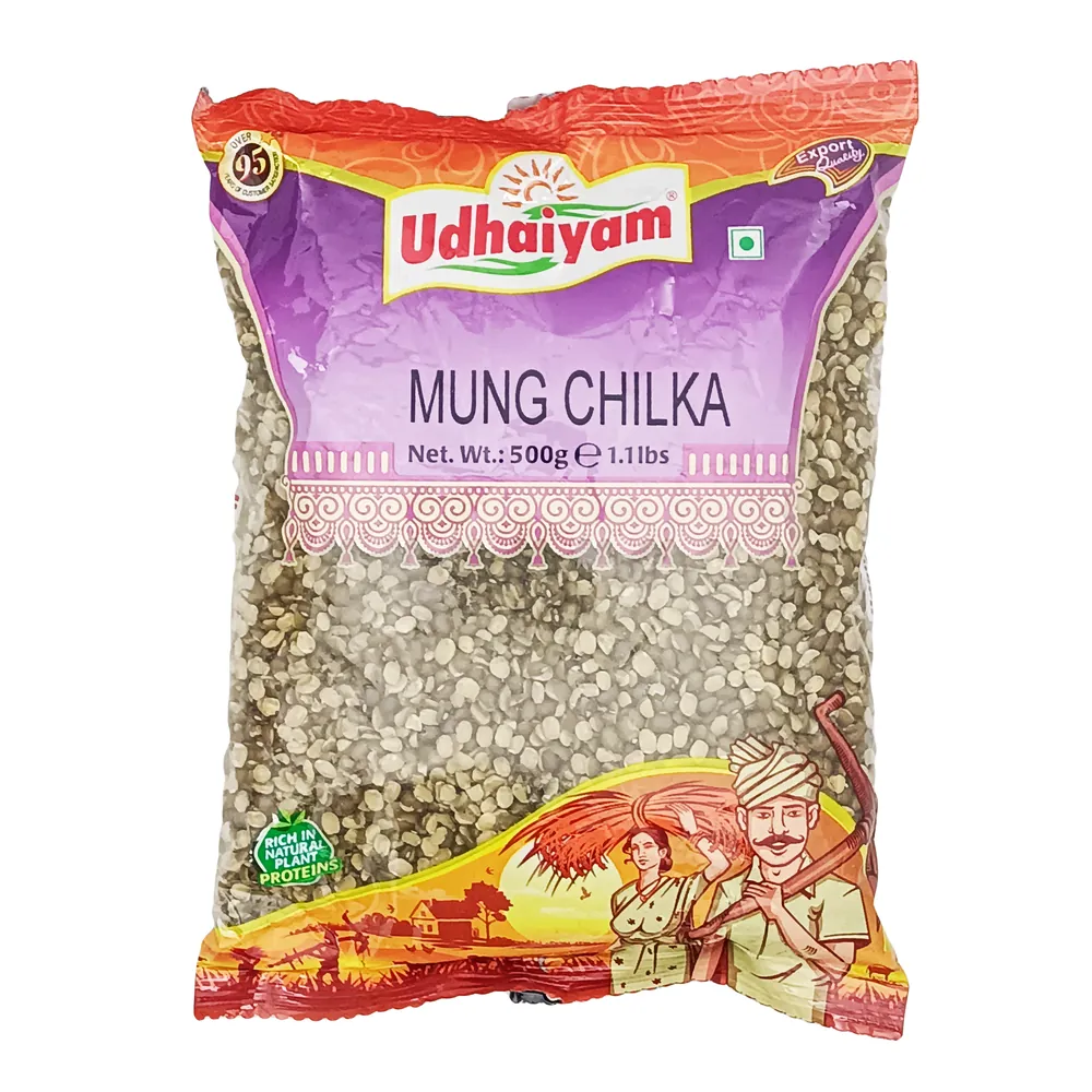 Soczewica zielona połówki Mung Chilka Udhaiyam 500g