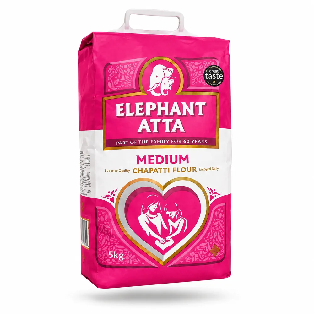 Whole Wheat Medium Chapatti Flour Elephant Atta 5kg