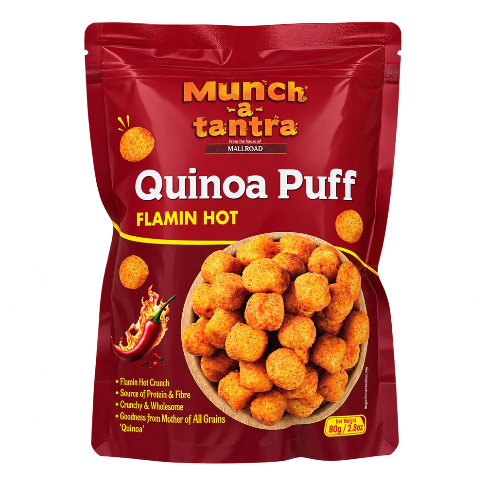Chrupiąca ekspandowana komosa ryżowa Quinoa Puff Munch & Tantra 80g