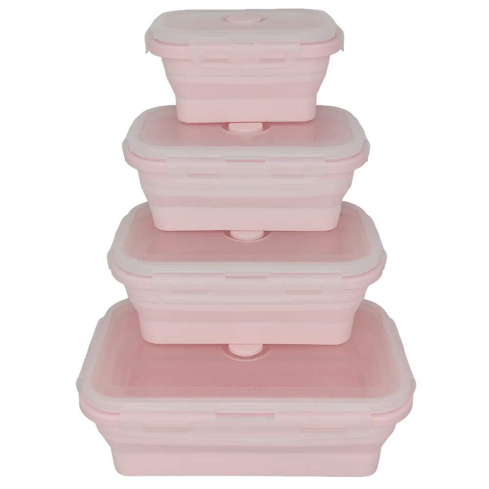 Set of 4 foldable silicone containers 1327 Besthoff 350/450/800/1200