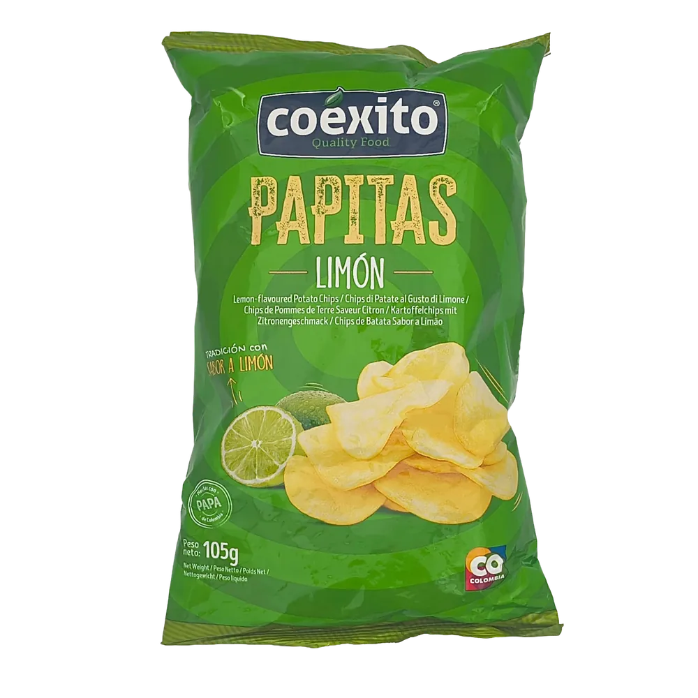 Chipsy ziemniaczane limonkowe Papitas Limon Coexito 105g