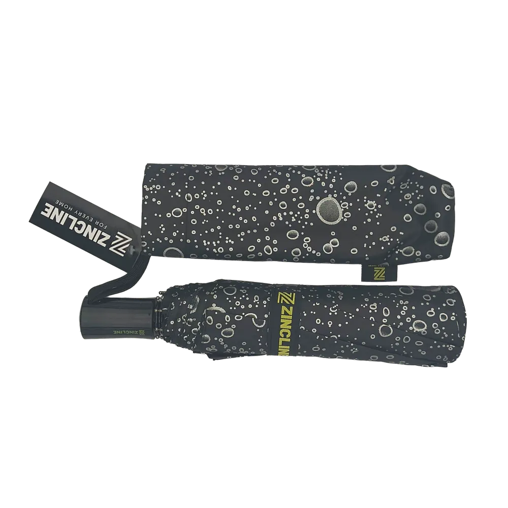 Parasolka składana czarna z pokrowcem Folding Umbrella Black Zincline