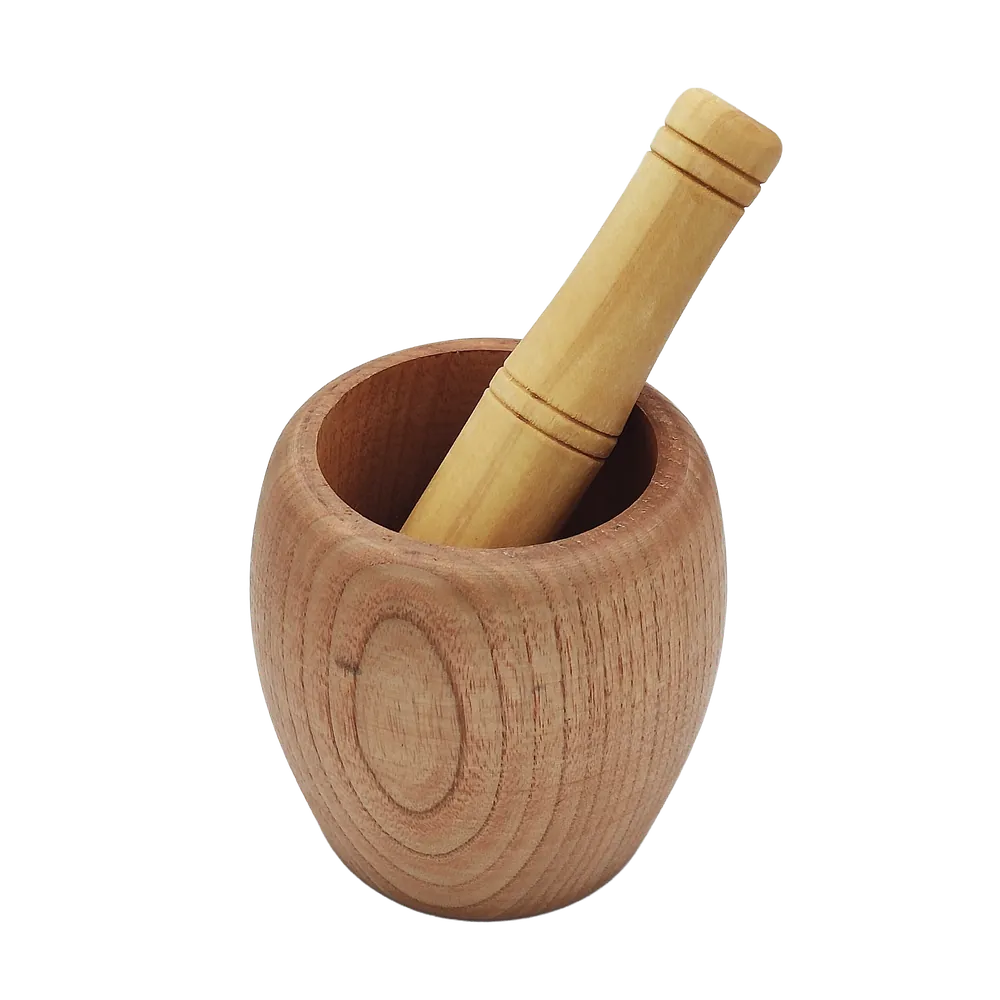 Drewniany moździerz z tłuczkiem Wooden Mortar & Pestle Golden Turtle