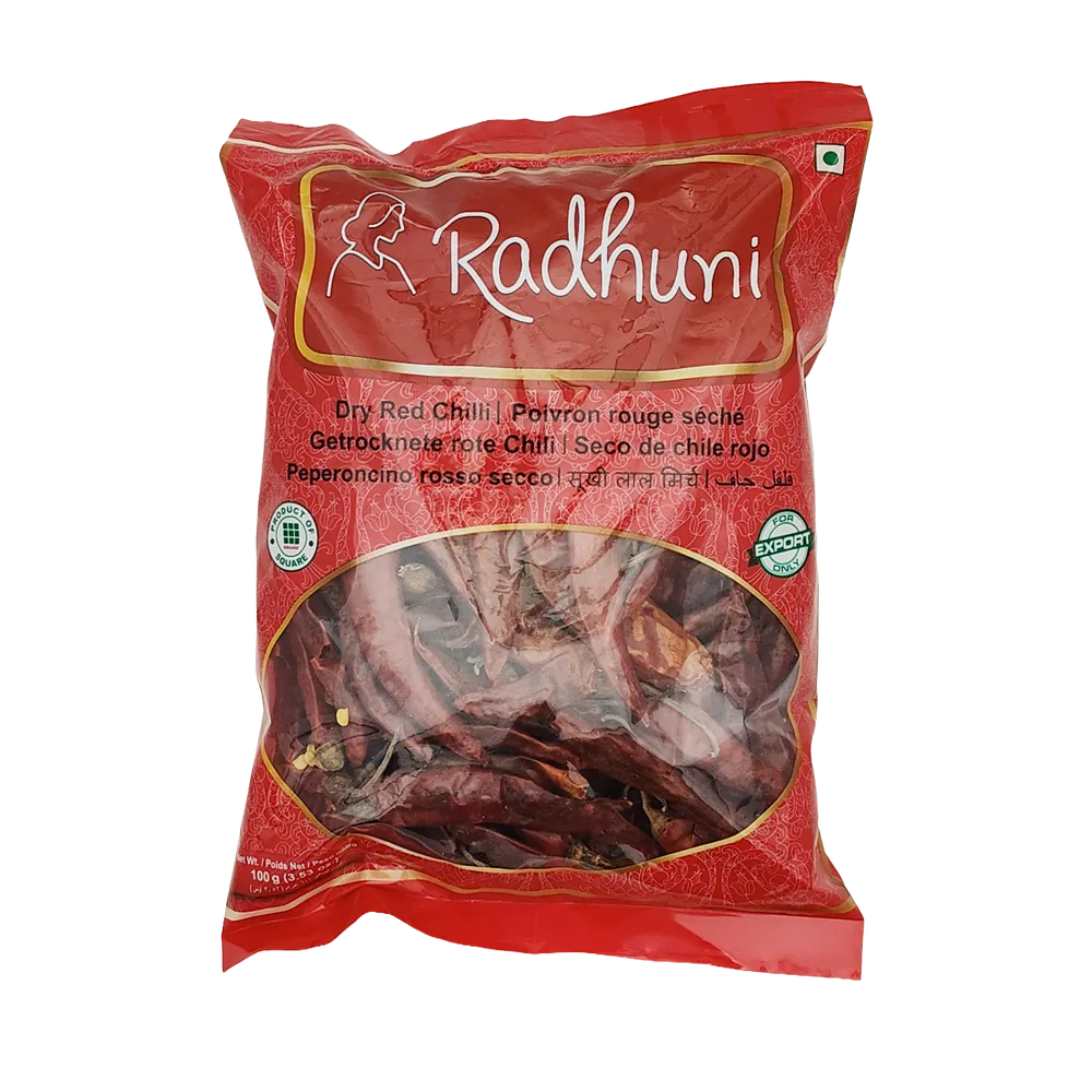 Suszone papryczki chili Dry Red Chilli Radhuni 100g