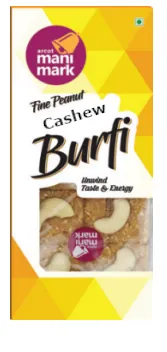 Fine Peanut Cashew Burfi 95g Mani Mark