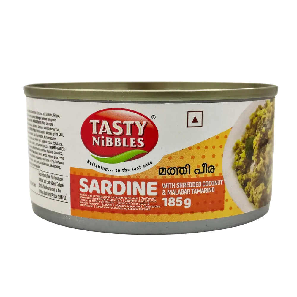 Sardynki z wiórkami kokosowymi i tamaryndowcem malabarskim Tasty Nibbles 185g