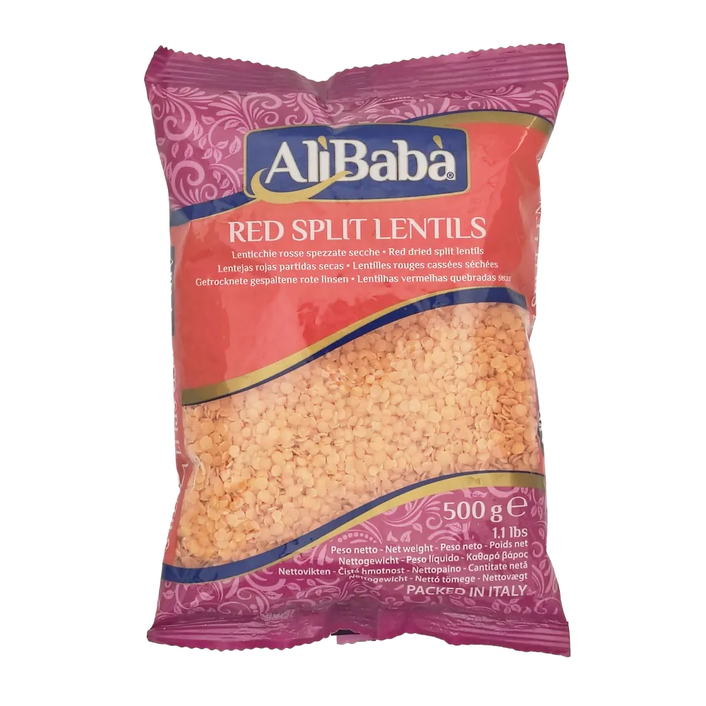 Soczewica czerwona łuskana połówki Red Split Lentils Alibaba 500g
