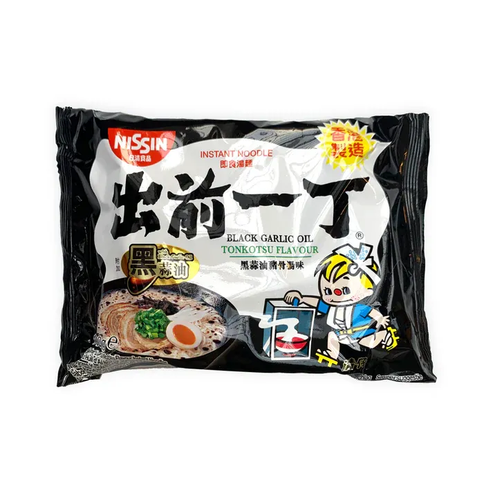Makaron instant Demae Ramen Black Garlic Oil Tonkotsu Flavour Nissin 100g