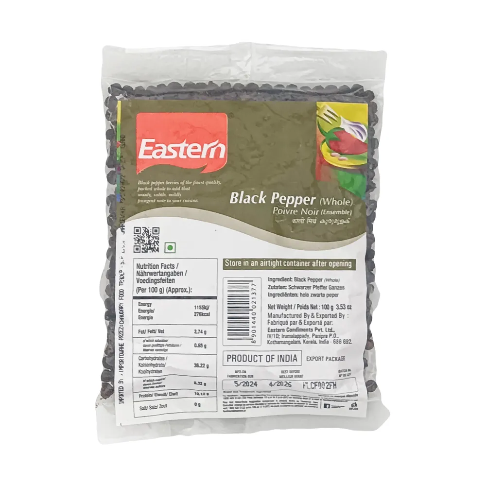 Black Pepper Whole Eastern 100g
