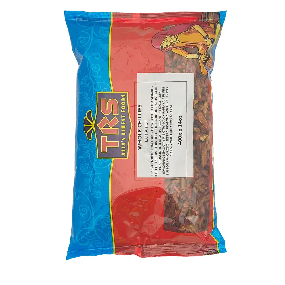 Suszone papryczki chili super ostre Whole Chillies Extra Hot TRS 400g