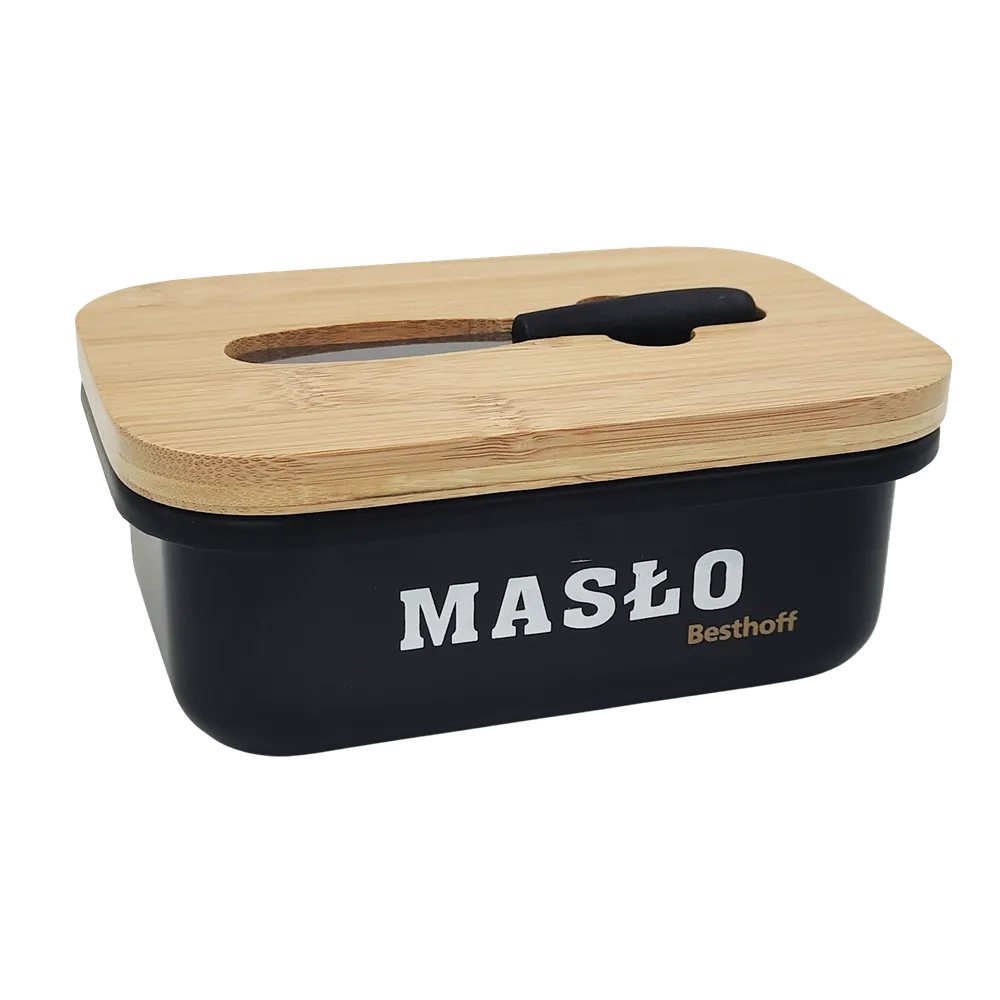 Maselniczka czarna + nóż do masła 1501 Besthoff