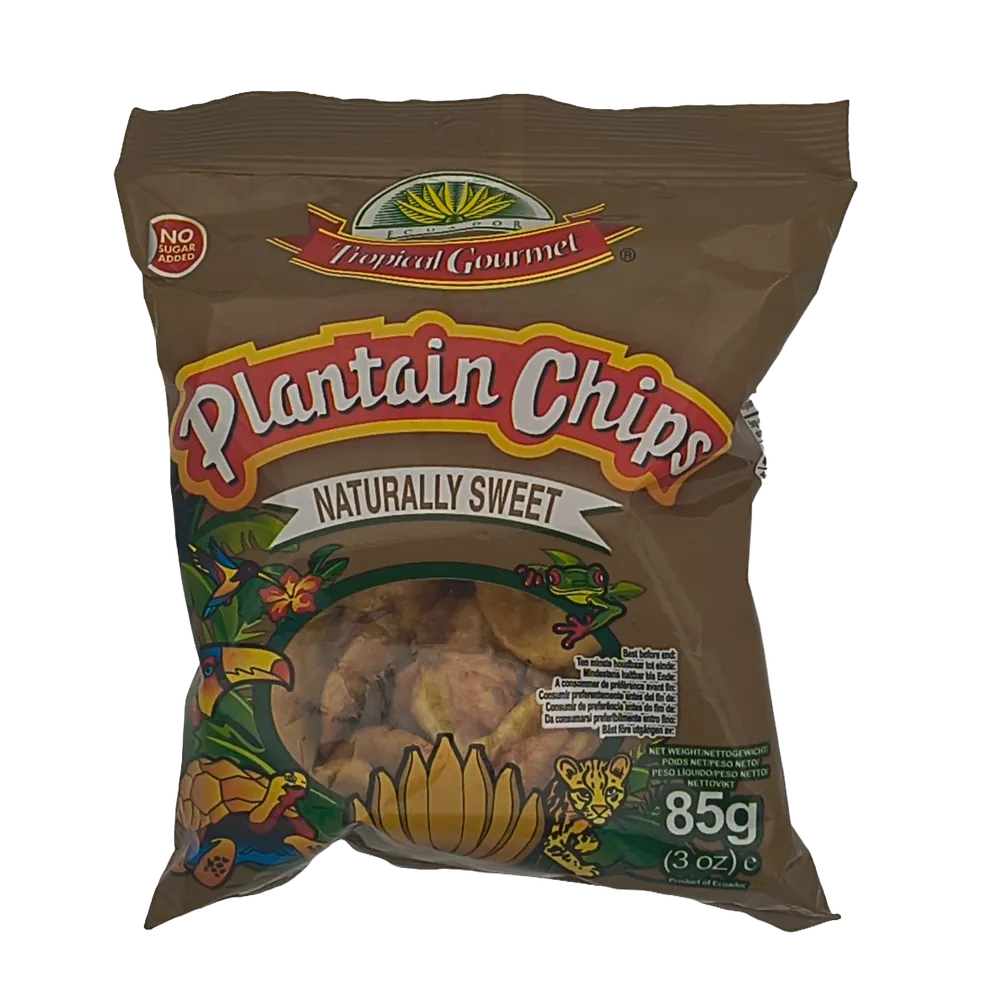 Naturally Sweet Plantain Chips Tropical Gourmet 85g
