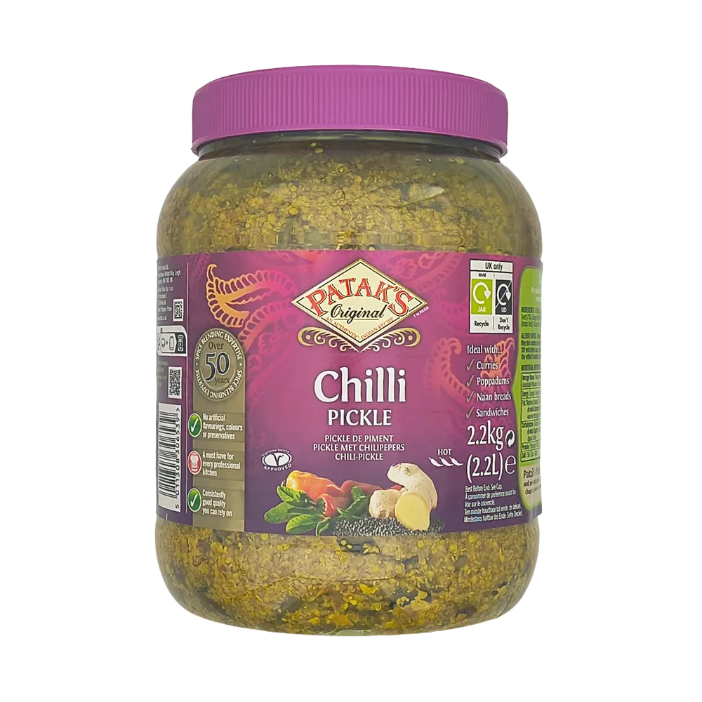 Spicy Pickled Chili Peppers Chilli Pickle Patak’s 2.2kg