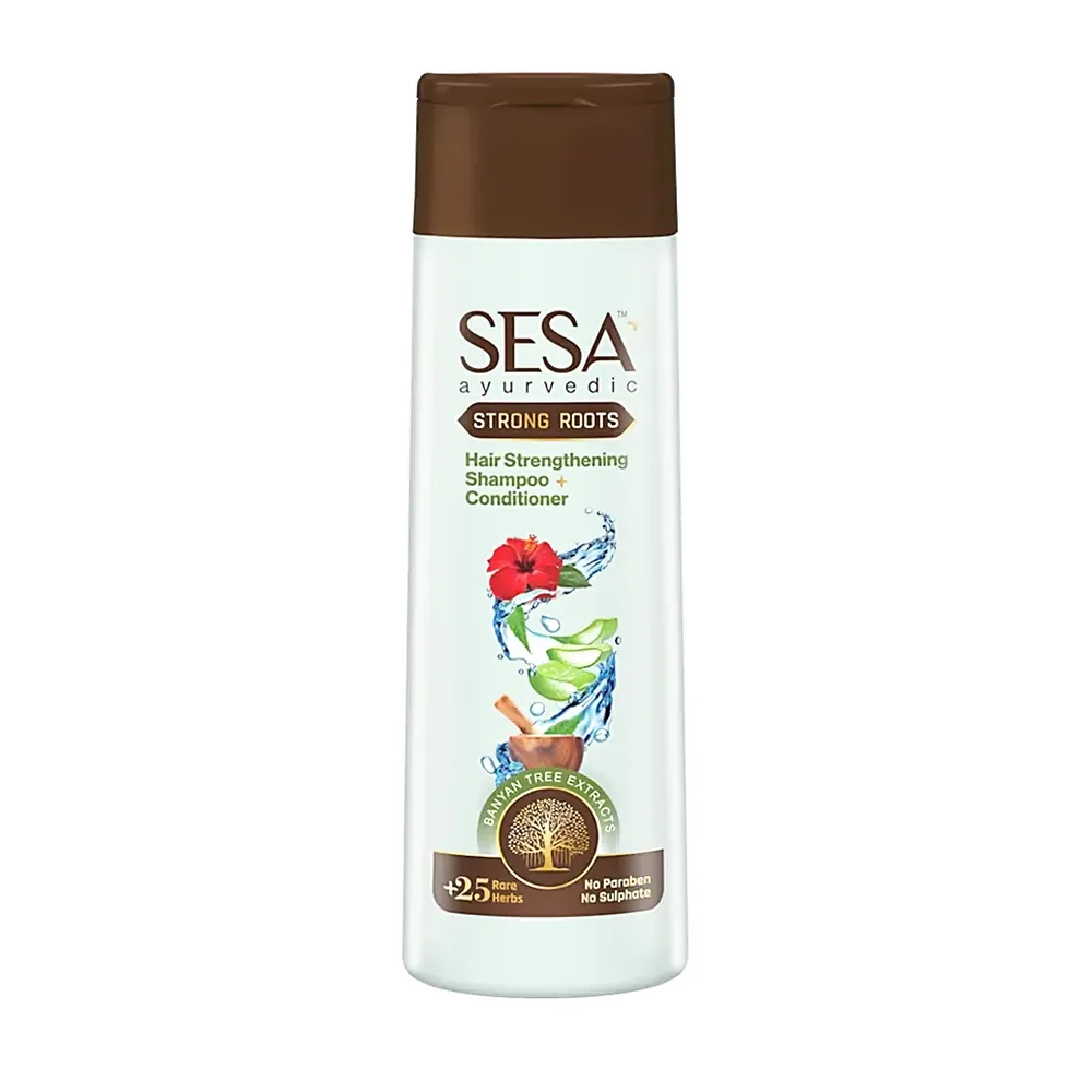 Szampon wzmacniająca cebulki włosów 25 Herbs Strong Roots Sesa Ayurvedic 200ml