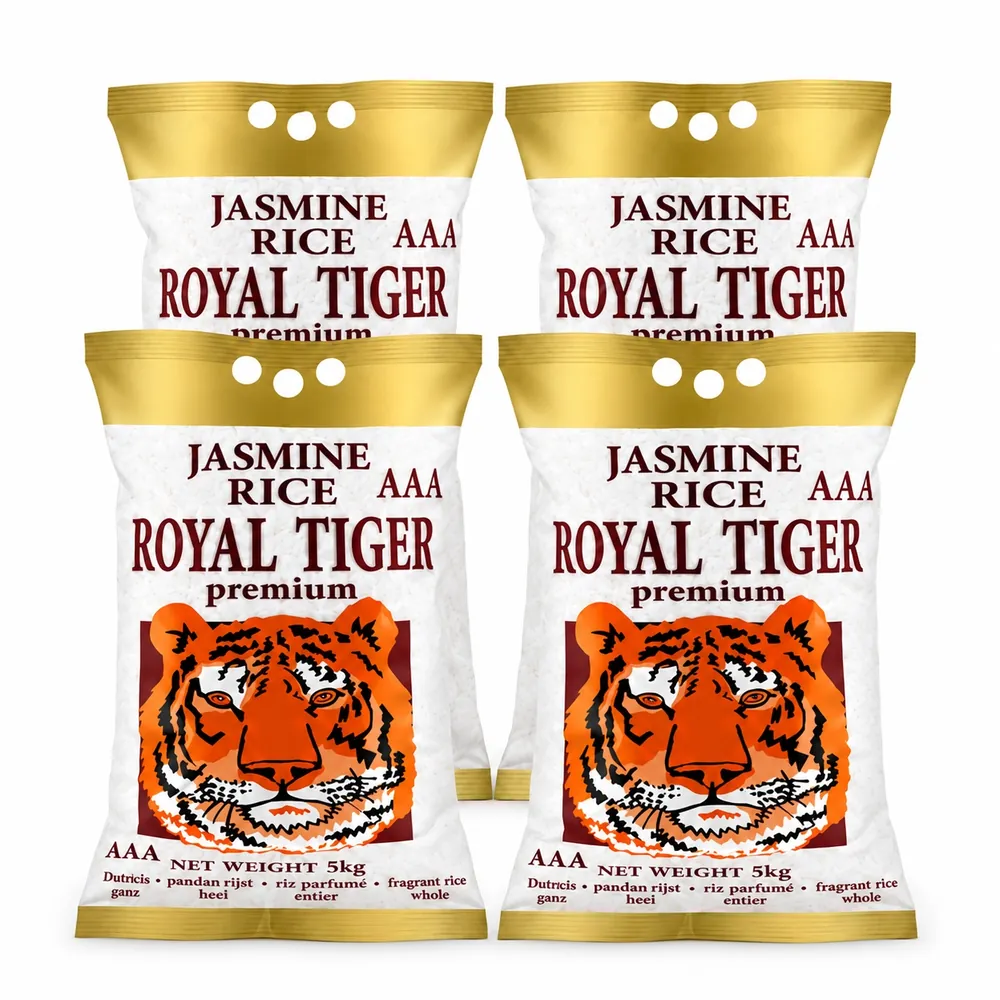 Premium Jasmine Rice Royal Tiger 4x5kg