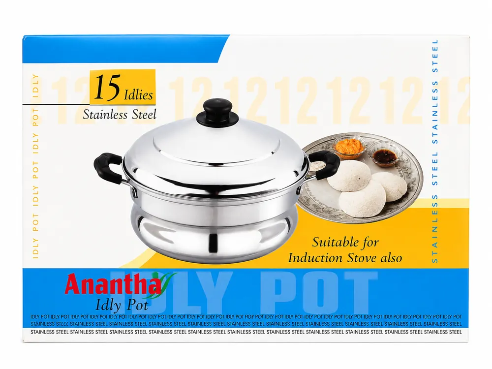 Garnek do Idli ze stali nierdzewnej 15 talerzy Anantha