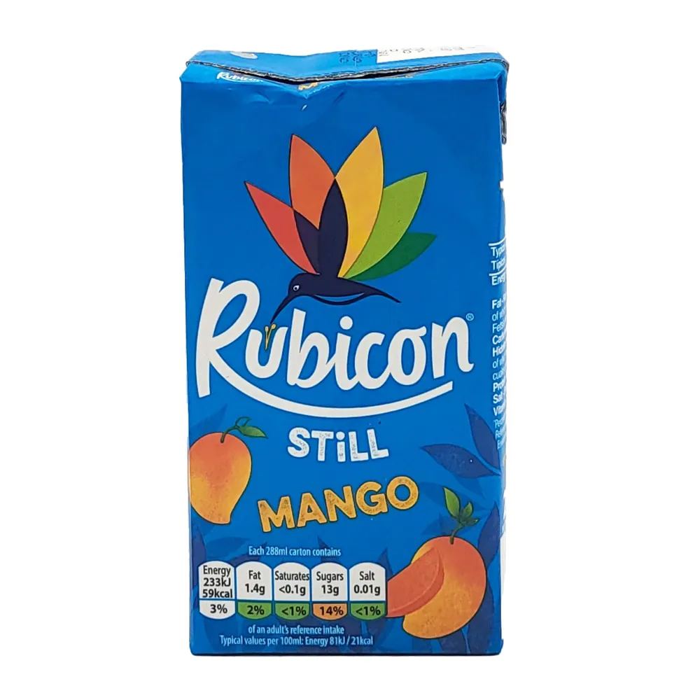 Non-carbonated mango flavored drink Rubicon 288ml