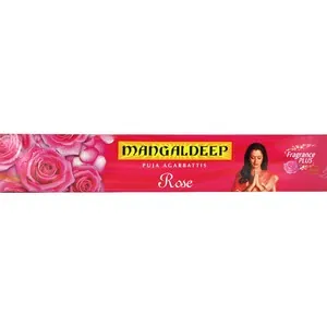 Kadzidełka o zapachu róży Rose Puja Agarbattis Mangaldeep 12szt.