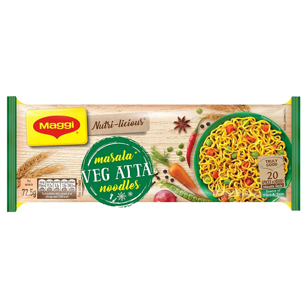 Instant whole grain vegetable pasta Veg Atta Noodles Maggi 290g