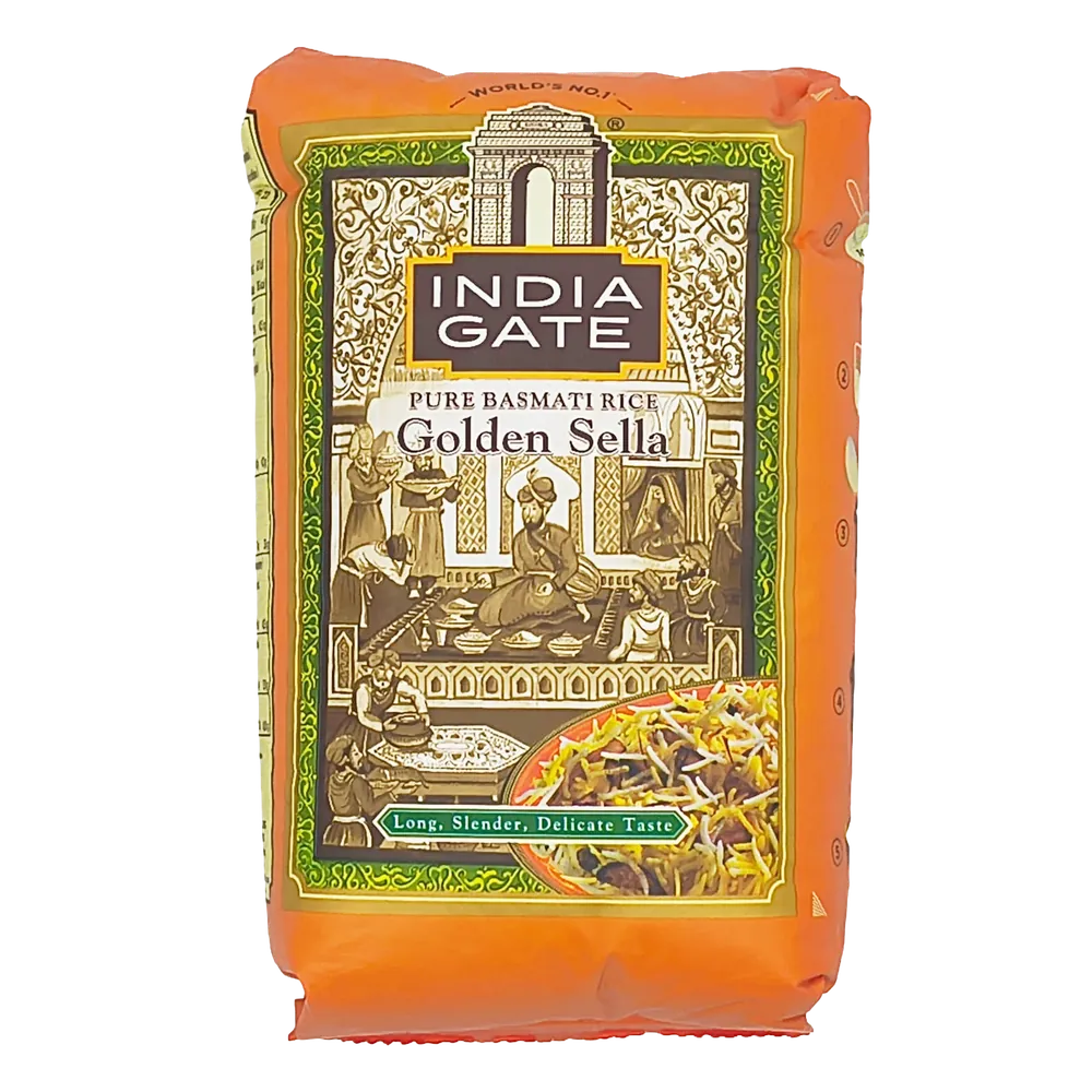 Pure Basmati Rice Golden Sella India Gate 1kg